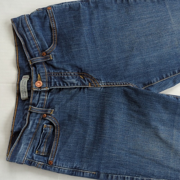 Levi's Perfectly Slimming 512 Studded Straight Jeans 8M Blue - Picture 10 of 16